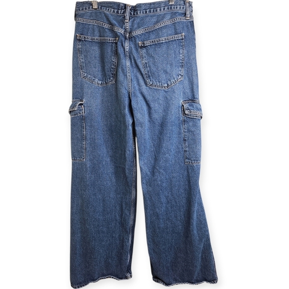 AGOLDE Minka Cargo Wide Leg Jeans, Size 32, Medium Wash, EUC - Picture 5 of 8